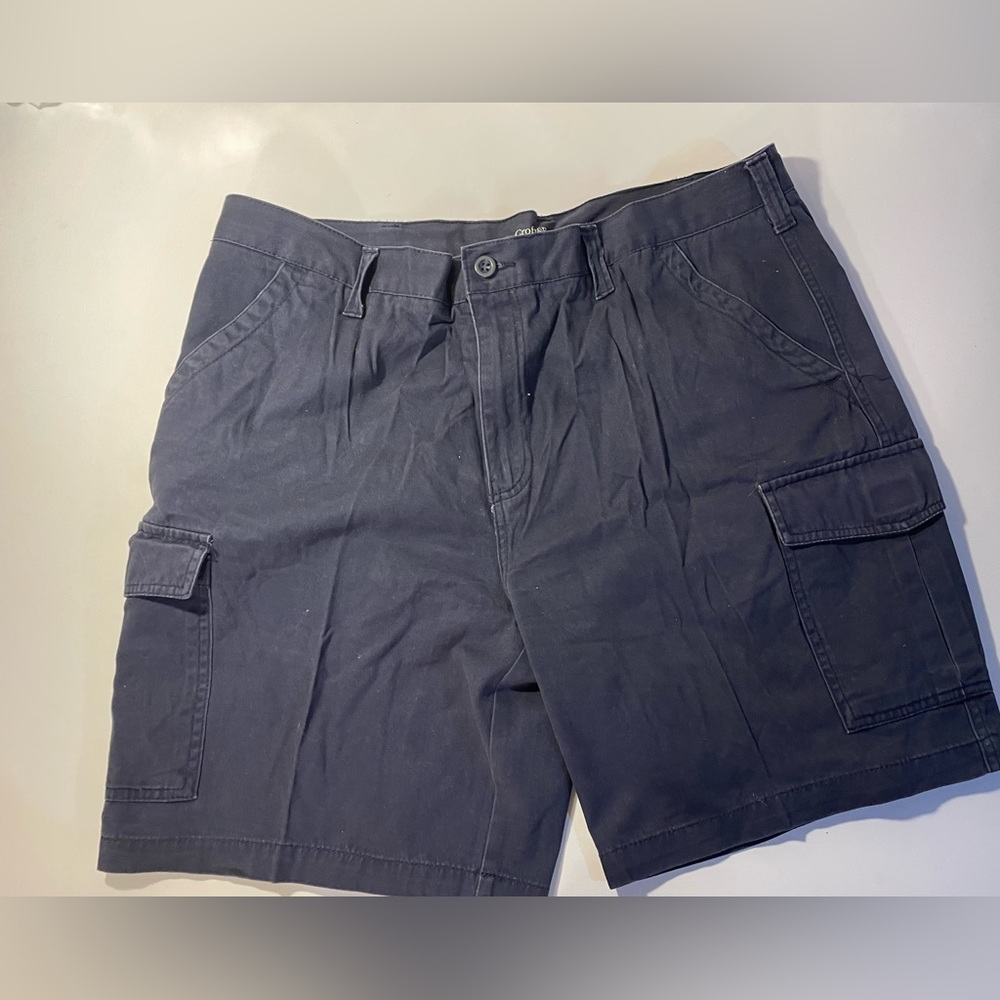 Big Men’s Cargo Shorts 42 Dark Blue Croft and Barrow Men’s Cotton New